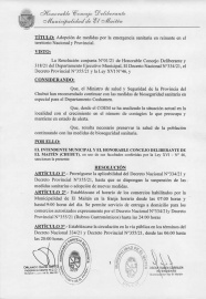 Continuidad de medidas por la emergencia sanitaria en El Maitén