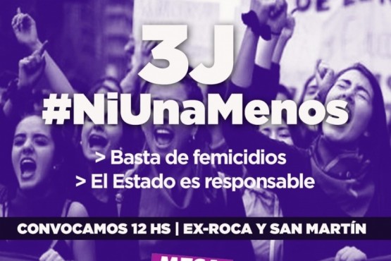 Mañana al mediodía convoca la Mesa Feminista Independiente de Río Gallegos.