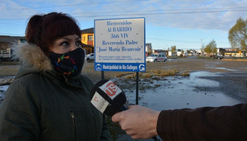 Claudia, referente vecinal del barrio 366 Viviendas. (Foto C. R.)