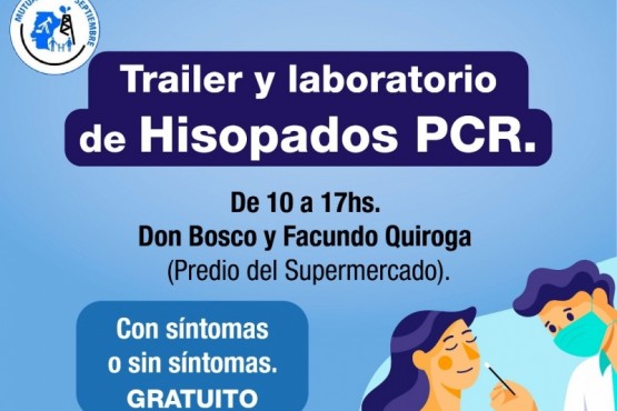 Este miércoles se harán hisopados gratuitos para toda la población en el Barrio Belgrano de Río Gallegos 