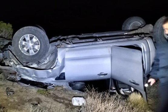 Una camioneta sufrió un violento vuelco en la Ruta Nacional N°26