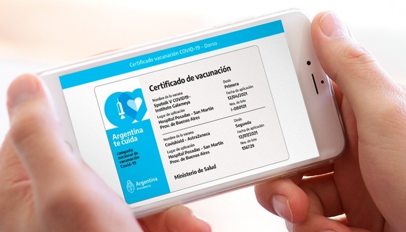La credencial digital, que tiene validez como un registro oficial de vacunación.