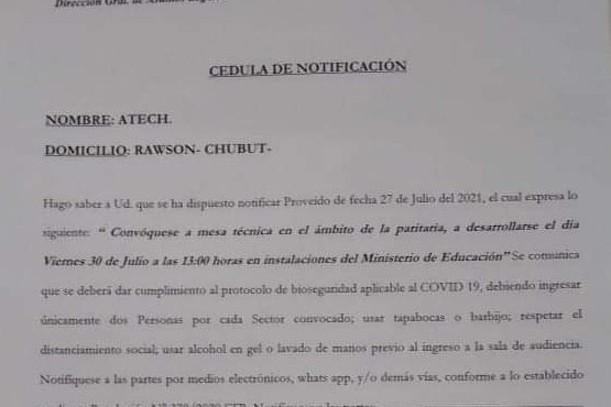 El Gobierno del Chubut convocó para el viernes a los gremios docentes  