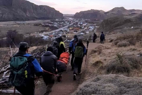 Rescataron a un turista en la senda Fitz Roy