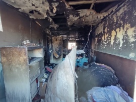 Un calefactor desató un incendio: hay pérdidas totales