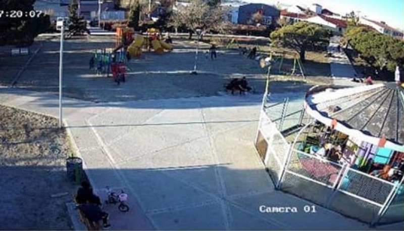 Plaza desde las cámaras de seguridad. 