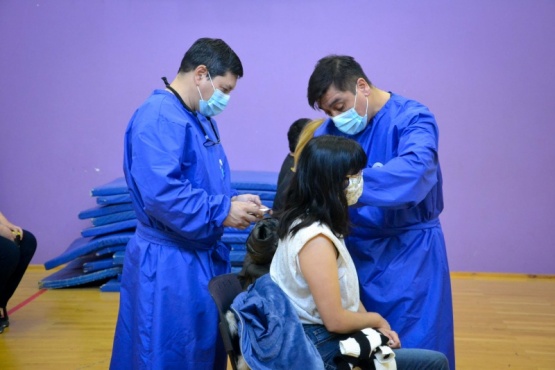 Vacunación en Río Gallegos. 