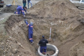 Tareas de mejoramiento y vinculación en la red pluvial y cloacal de la UNPA –UARG