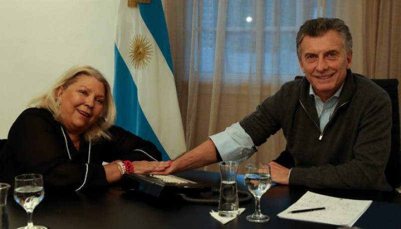Elisa Carrió y Mauricio Macri.
