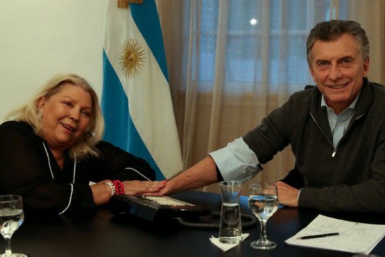 Elisa Carrió y Mauricio Macri.