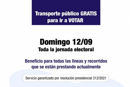 Este domingo, el transporte público será gratuito en la ciudad.