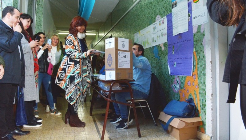 En octubre de 2019, Cristina Fernández de Kirchner votó en Río Gallegos.