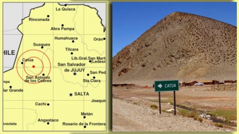 Se registró a 180 kilómetros al oeste de San Salvador de Jujuy .