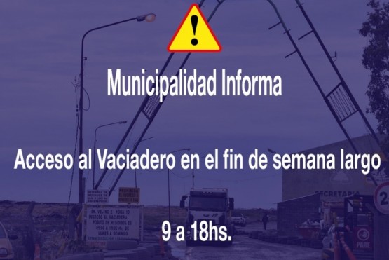 Horarios de la Municipalidad para el finde largo.