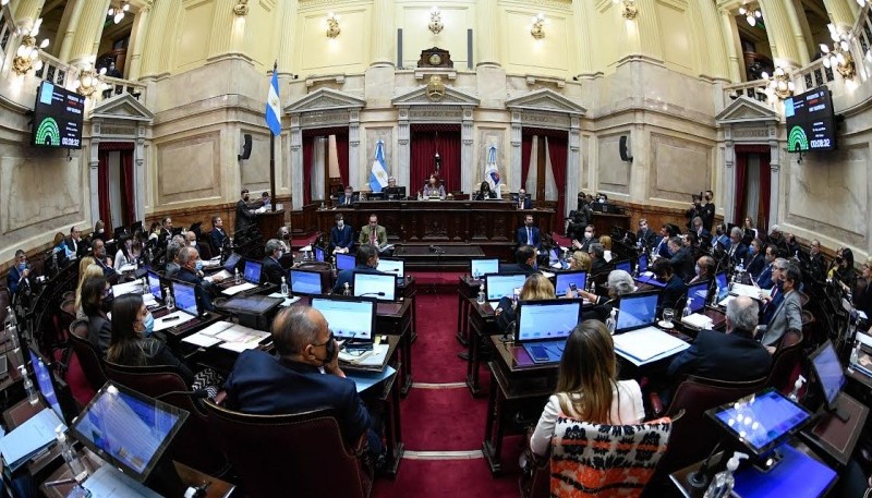 Sesión en el Senado.