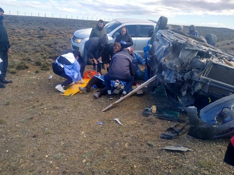 Vuelco en la ruta.