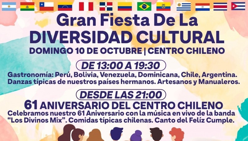 Festividad por el Día de la Diversidad en el Centro Chileno.