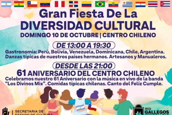 Festividad por el Día de la Diversidad en el Centro Chileno.