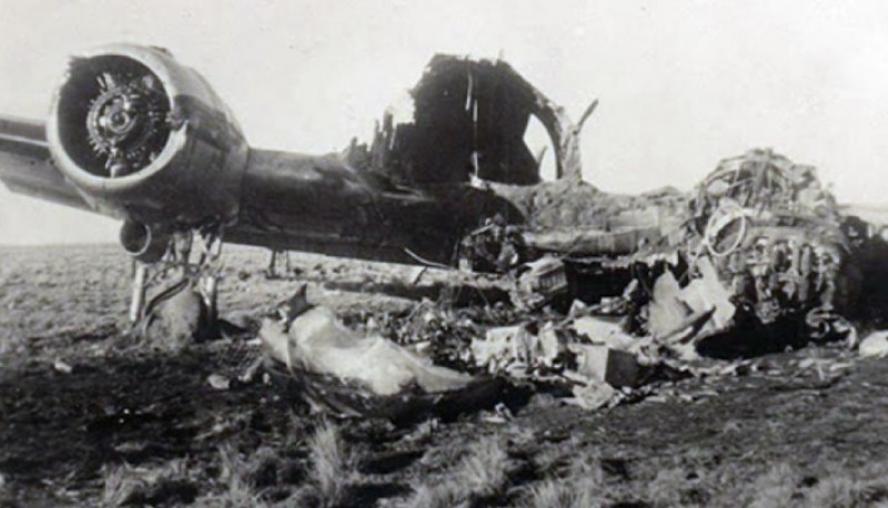 El avión quedó destruido.