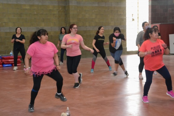 Actividad en el gimnasio.