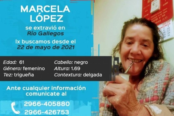 Se busca a Marcela López Frey desde el 22 de mayo.  