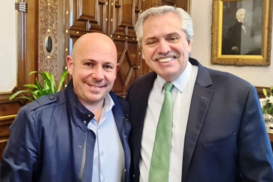 Alberto Fernández junto al Vicegobernador de Chubut, Ricardo Sastre.