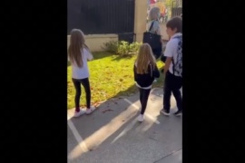 Maxi López publicó un video con las hijas de Wanda Nara y Mauro Icardi en el colegio