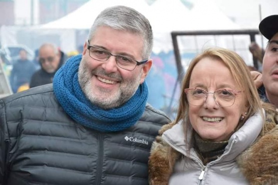 Raúl Meló junto a Alicia Kirchner. 