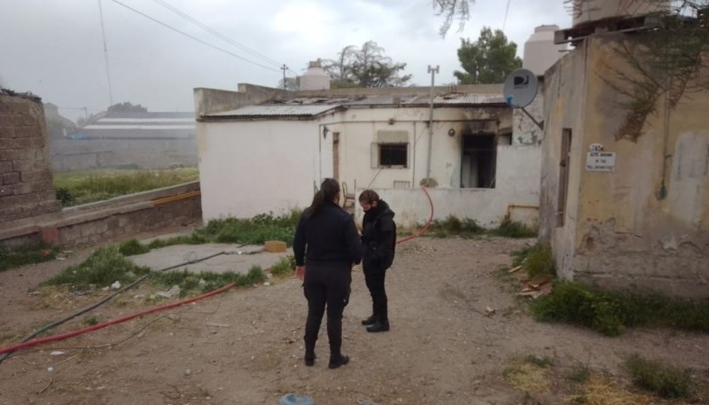 La vivienda quedó destruida en su totalidad.