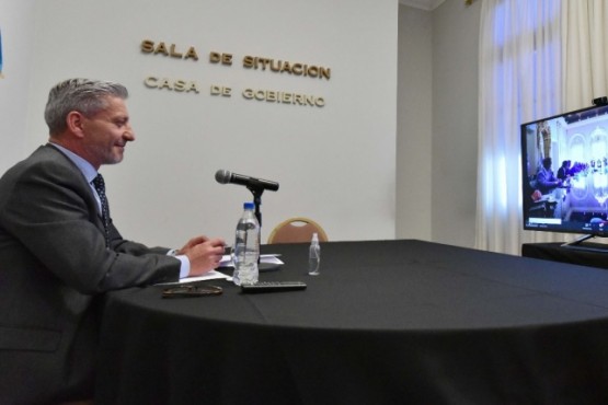 Mariano Arcioni en la reunión.