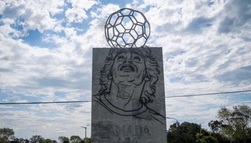 Homenaje a Diego Maradona.