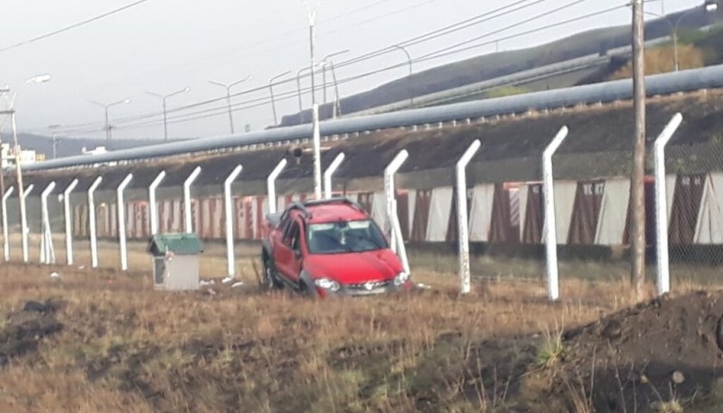 Camioneta colisionada