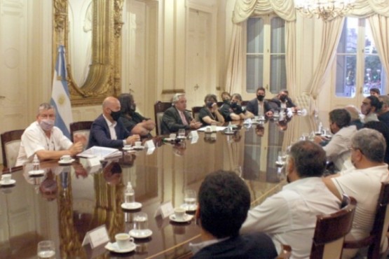 Alberto Fernández se reunió con dirigentes de la CTA-T. 