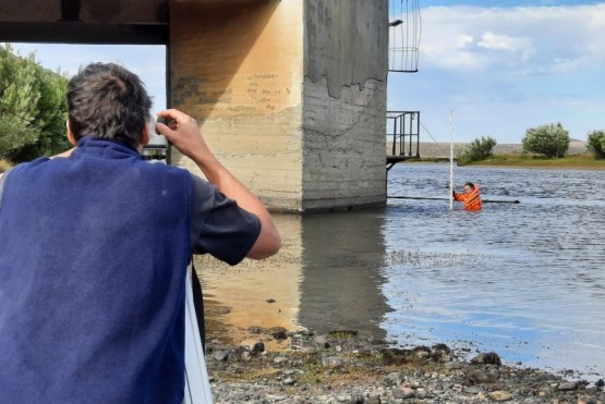 Medición del río Gallegos. 