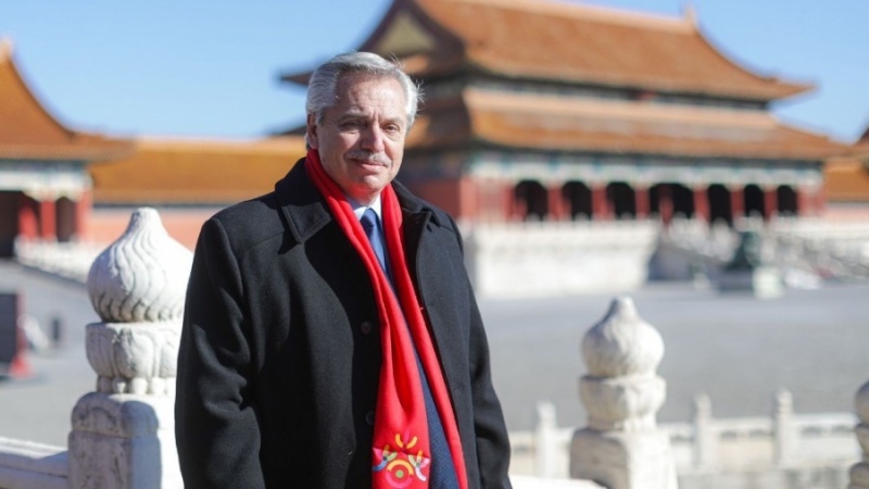 Alberto Fernández en China.