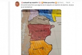 Un estudiante se equivocó al identificar a Santa Cruz en el mapa y su error se hizo viral: “Provincia fachera”