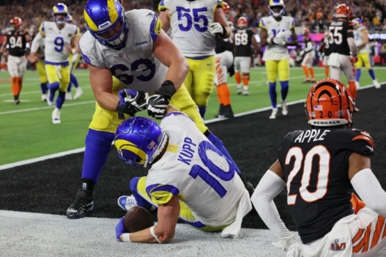 Cooper Kupp marcó el touchdown que puso a los Rams en ventaja a falta de un minuto y 25 segundos para el cierre (Reuters)
