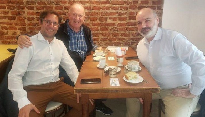 Daniel Sabsay, José Esain y el juez federal Santiago Martín en Mar del Plata.