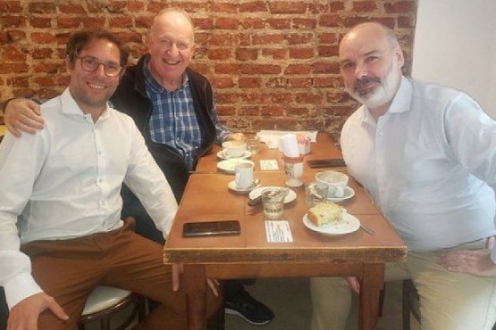 Daniel Sabsay, José Esain y el juez federal Santiago Martín en Mar del Plata.