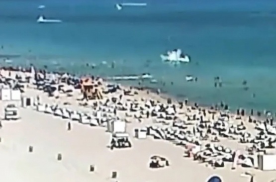 Se estrelló un helicóptero frente a una playa de Miami Beach