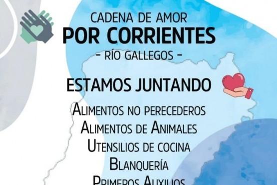 Cadena de amor por Corrientes. 