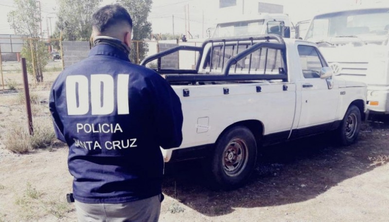 Camioneta secuestrada en la jornada de ayer en Pico Truncado.