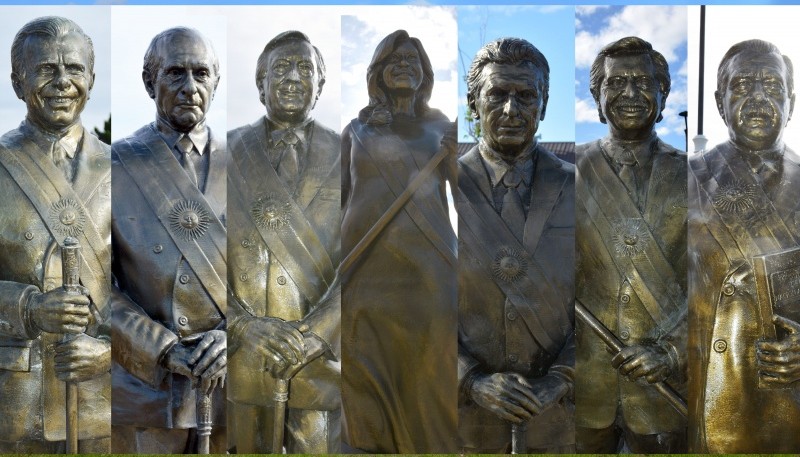 Estatuas del Paseo de los Presidentes en Río Gallegos (Foto: C.Robledo)