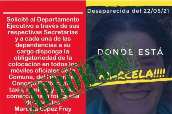  Hace cinco meses que los carteles de Marcela deberían estar en todos lados.