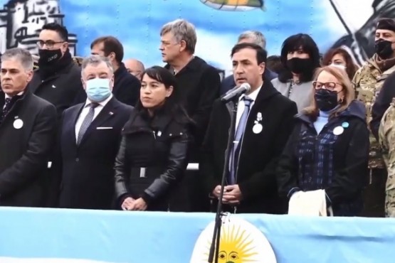 Inició el acto por el 40° Aniversario de Malvinas