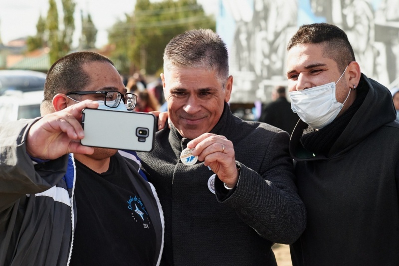 Pablo Gonzalez en el acto de Río Gallegos.