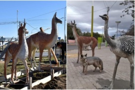 Polémica entre intendentes por esculturas de fauna patagónica