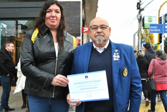 El Rotary Club Río Gallegos fue reconocido por el municipio. (Fotos J.C.Cattaneo)