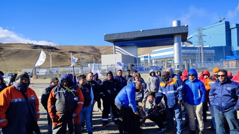 Reclamo que realizaron trabajadores de Luz y Fuerza. 