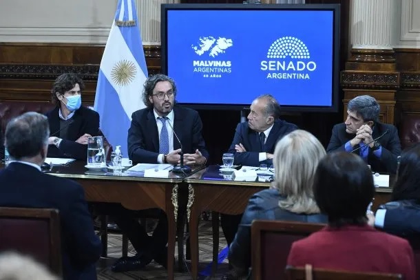 Santiago Cafiero ante el Senado.